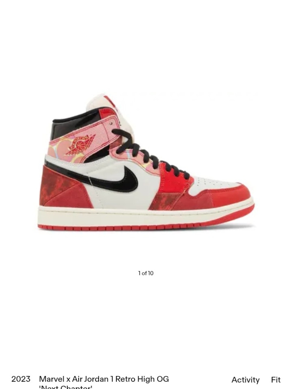 Air Jordan 1 Retro High OG 'Marvel' Women's Red/White High-Top Sneaker